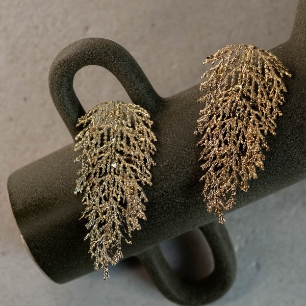 Pendientes  Dorados Rama en Caida Pendientes  Dorados Rama en Caida