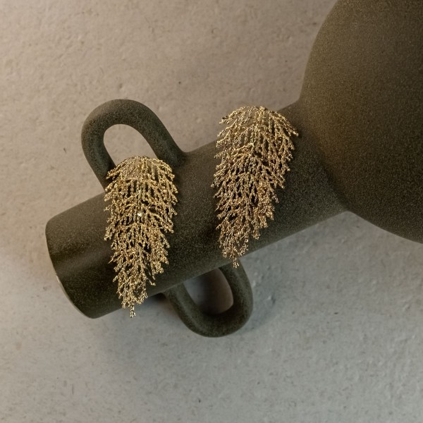 Pendientes  Dorados Rama en Caida Pendientes  Dorados Rama en Caida