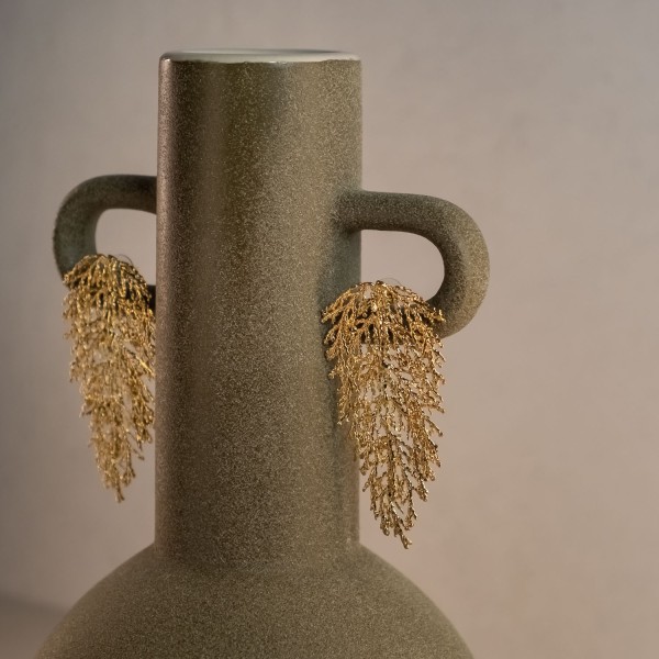 Pendientes  Dorados Rama en Caida