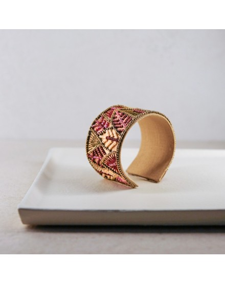 Pulsera Ajustable con Lentejuelas en Tonos Granate | Beltop Brand 2