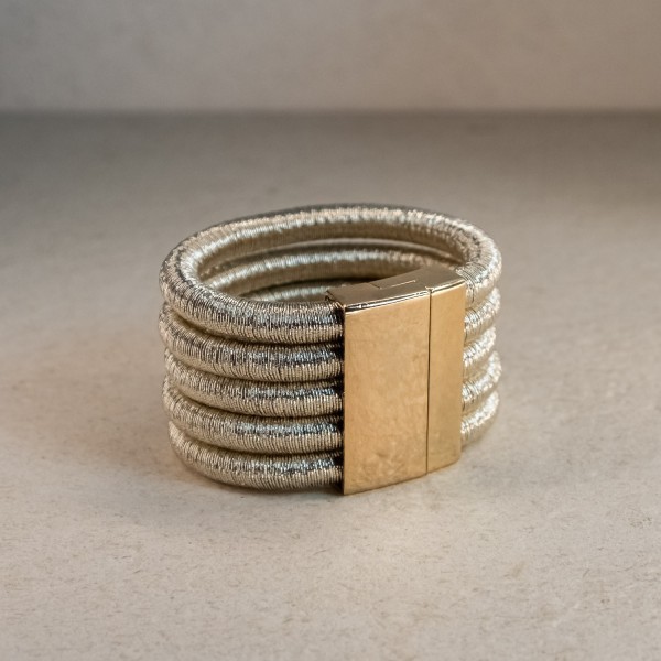 Pulsera Metálica 5 Filas Bronce | Beltop Brand
