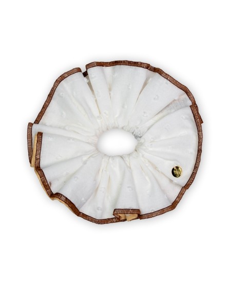 Coletero "Bloom coco y miel" Blanco con Borde Marrón | Beltop Brand