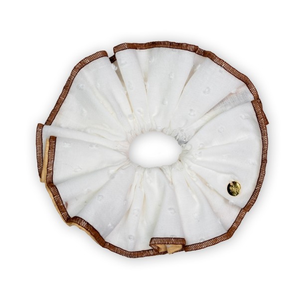 Coletero "Bloom coco y miel" Blanco con Borde Marrón | Beltop Brand