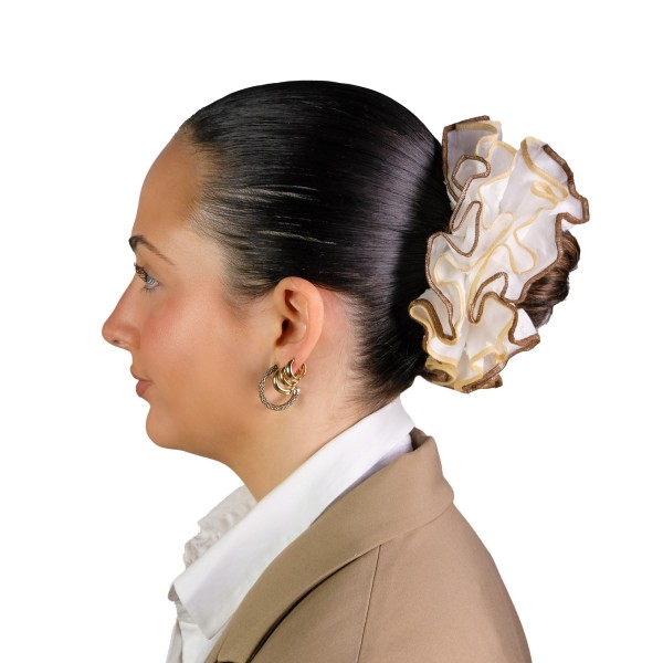 Coletero "Bloom coco y miel" Blanco con Borde Marrón | Beltop Brand