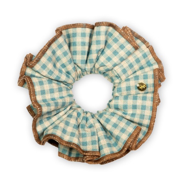 Coletero "Bloom Turrón" Tela Vichy Marrón Azul | Beltop Brand