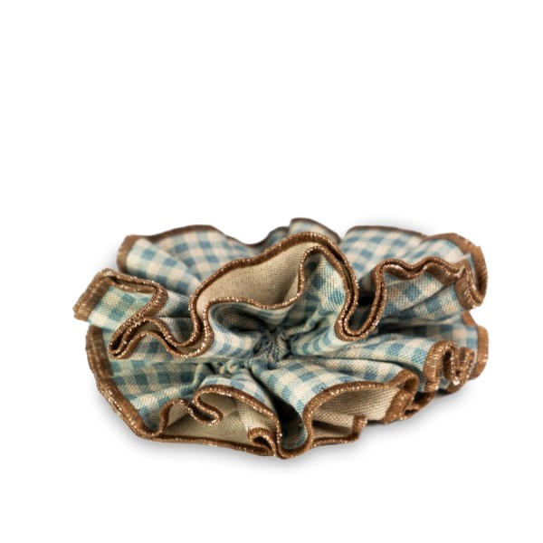 Coletero "Bloom Turrón" Tela Vichy Marrón Azul | Beltop Brand