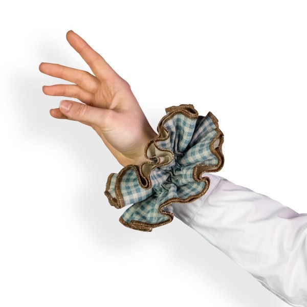 Coletero "Bloom Turrón" Tela Vichy Marrón Azul | Beltop Brand