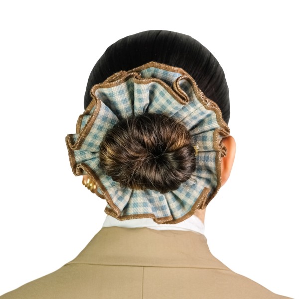 Coletero "Bloom Turrón" Tela Vichy Marrón Azul | Beltop Brand