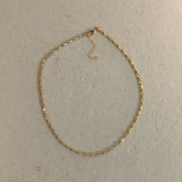 Gargantilla combinado 2 tonos Nácar-Dorado