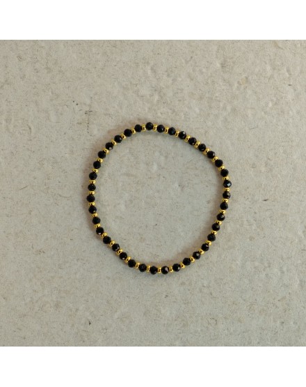 Pulsera combinado 2 tonos Negro-Dorado