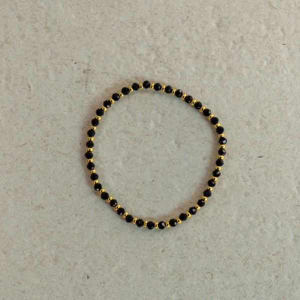 Pulsera combinado 2 tonos Negro-Dorado