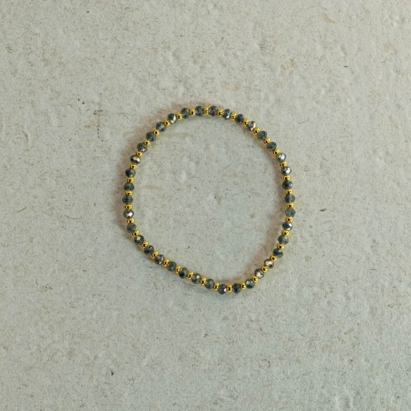 Pulsera combinado 2 tonos Gris-Dorado