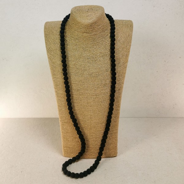 Collar de bolas negro personalizable con tu inicial | Beltop Brand