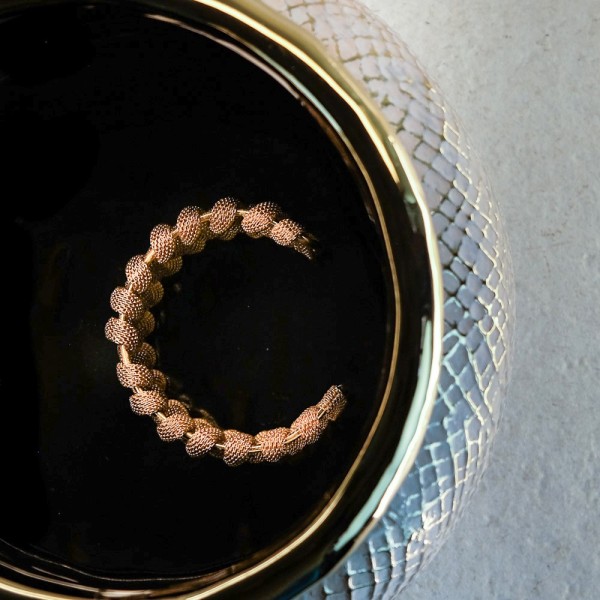 Pulsera malla trenzada dorada | Beltop