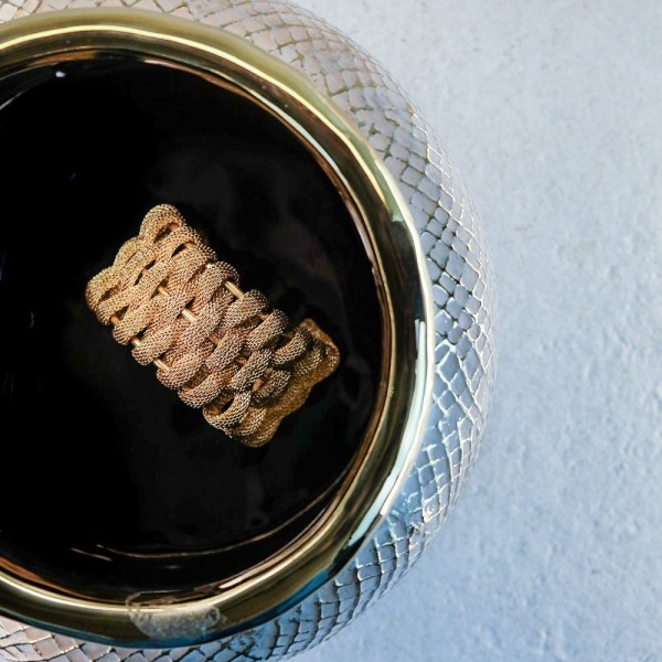 Pulsera malla trenzada dorada | Beltop