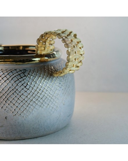 Pulsera malla trenzada dorada | Beltop 2