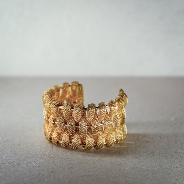 Pulsera malla trenzada dorada | Beltop