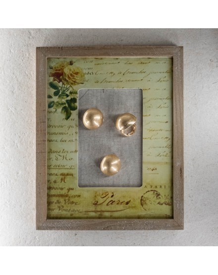 Pack pendientes y anillo media esfera dorado | Beltop 2