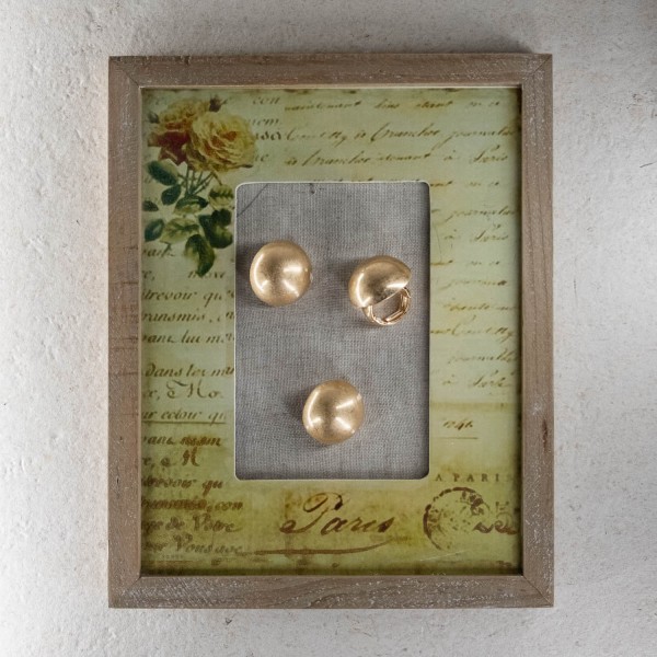 Pack pendientes y anillo media esfera dorado | Beltop