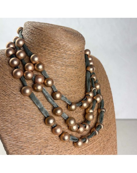 Collar largo tejido verde | Beltop 2