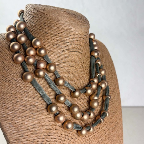 Collar largo tejido verde | Beltop