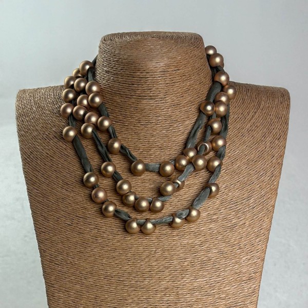 Collar largo tejido verde | Beltop
