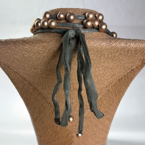 Collar largo tejido verde | Beltop