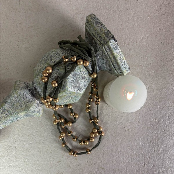 Collar largo tejido verde | Beltop