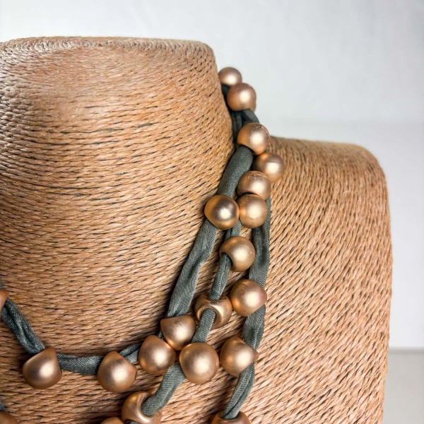 Collar largo tejido verde | Beltop