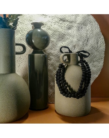 Gargantilla tres vueltas bolas revestidas negro - Moneda 2